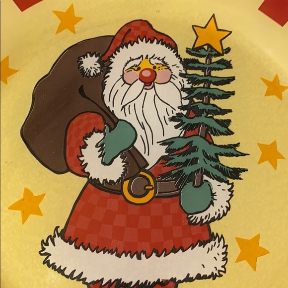 Santa Christmas Plate 10-1/2” - Picture 2 of 4
